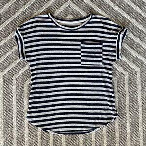 A New Day Navy and White Striped Tee